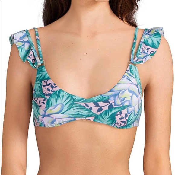 Gianni Bini Tropical Bikini Top Size Small - Picture 1 of 7